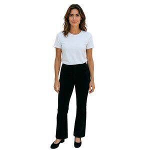 Gretchen Scott Women's Black Washable Genuine Suede Straight Leg Pants Size L